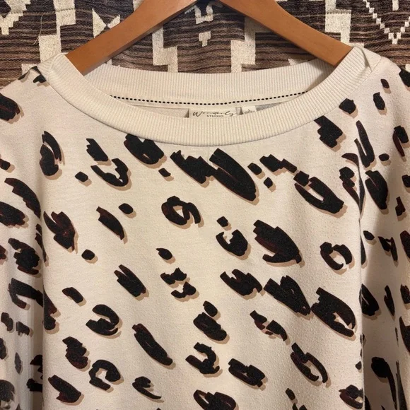 Wonderly Cheetah / Leopard Print Sweater Size Large, Animal Print Long Sleeve - Picture 6 of 11